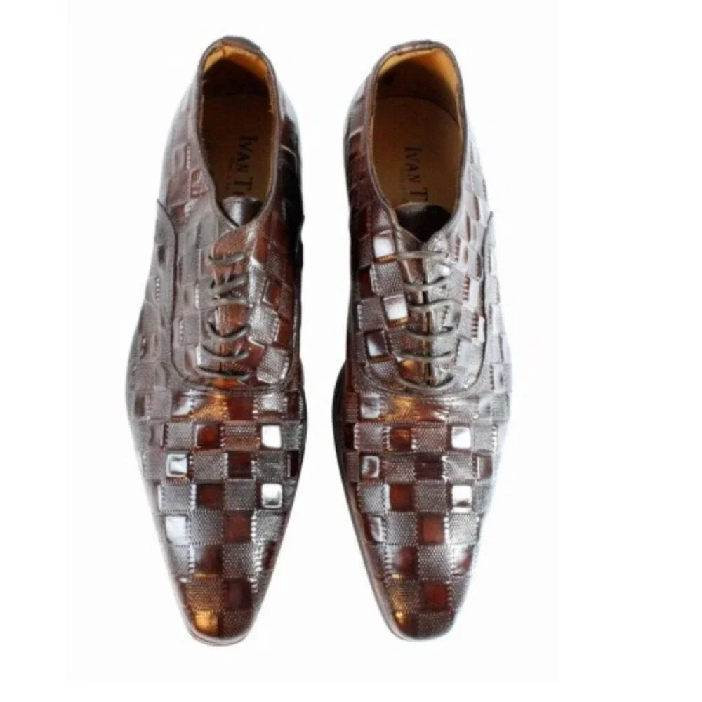 Zan Brown Oxford Men's Leather Shoes
